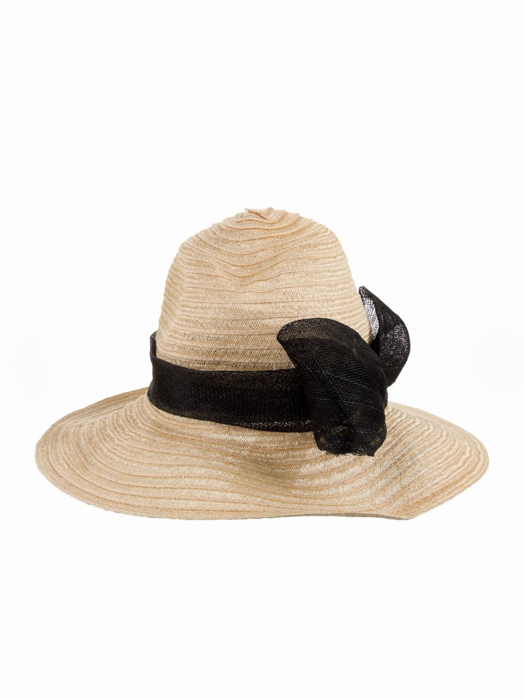 Eugenia Kim Straw Sun Hat With Black Bow Band